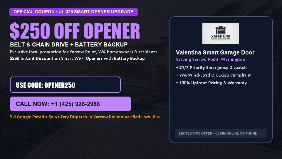 Valentina Smart Garage Door $250 OFF Premium LiftMaster Opener Installation